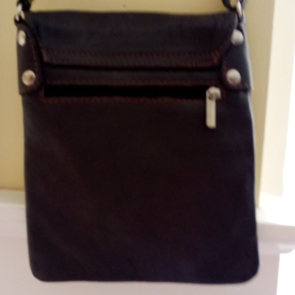 Vera Pelle Crossbody Bag, Dark Gray
